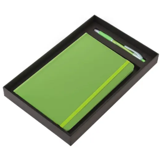 Flexi Notebook & Pen Set Lime Green
